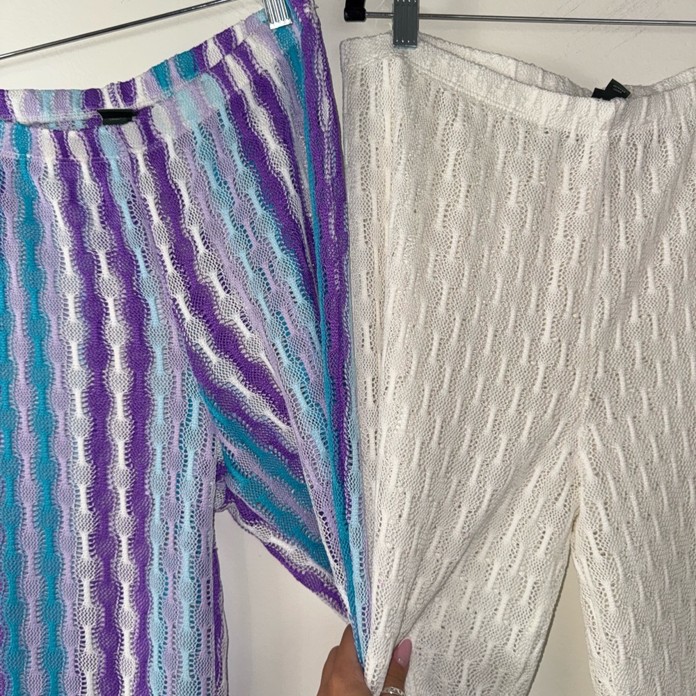 Beautiful Purple Multicolor Knit Pants